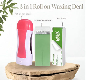 3-in-1 Wax Heater Machine for Hair Removal | Cartridge Wax Warmer + Wax Cartridge + Wax Strips